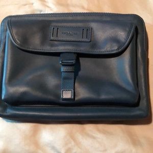 Blue leather Coach bag